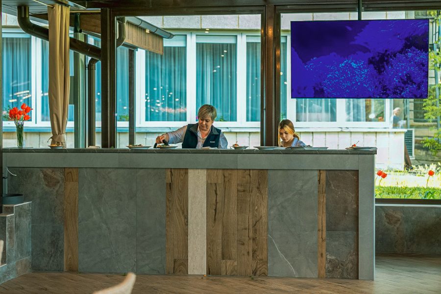 Летнее кафе в санатории Джинал в городе Кисловодске - фотография