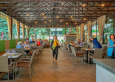 Летнее кафе в санатории Джинал в городе Кисловодске - фотография