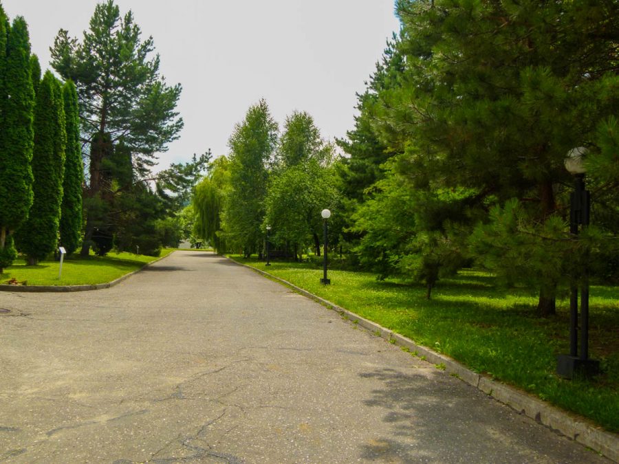 Территория в санатории Джинал в городе Кисловодске - фотография