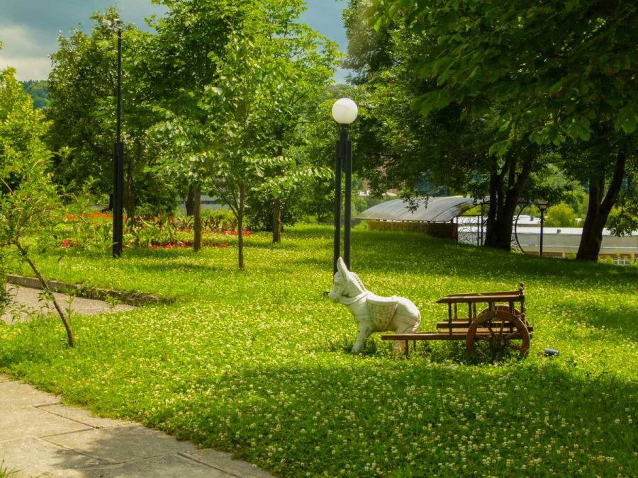 Территория в санатории Джинал в городе Кисловодске - фотография