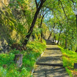 Территория в санатории Джинал в городе Кисловодске - фотография